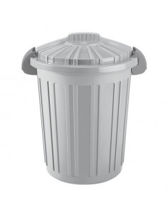 Bidone Tontarelli 810137310D AURORA Teo con coperchio doppia clip Grig