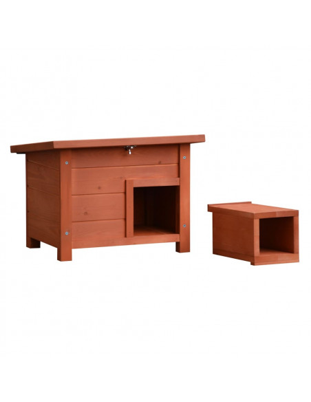 @Pet Casetta per Ricci Legno Marrone