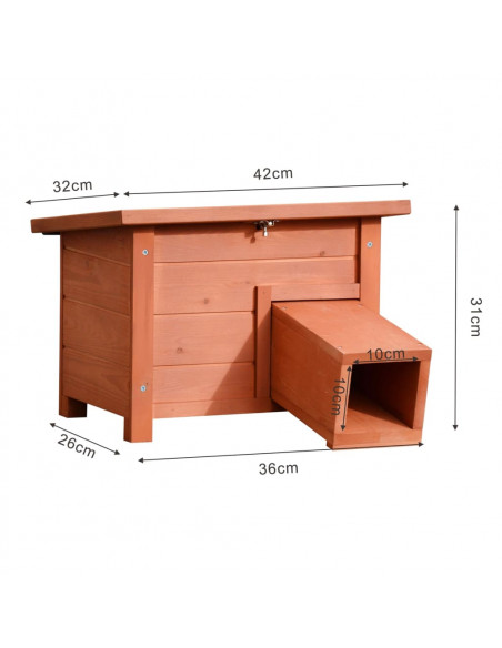 @Pet Casetta per Ricci Legno Marrone