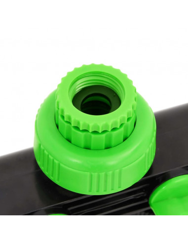 Adattatore Rubinetto a 4 Vie Verde e Nero 19,5x6x11 cm ABS e PP