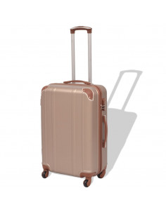 4 Pz. Set di Trolley Rigidi Color Champagne 2