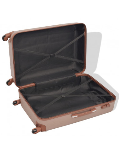 4 Pz. Set di Trolley Rigidi Color Champagne