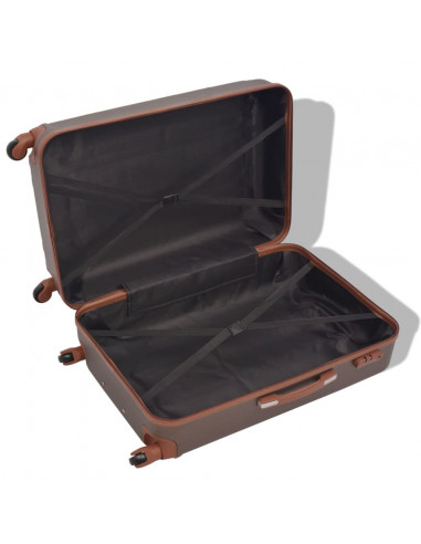 4 Pz. Set di Trolley Rigidi Color Caffè