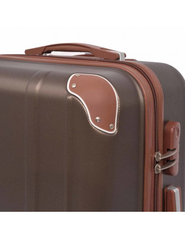 4 Pz. Set di Trolley Rigidi Color Caffè