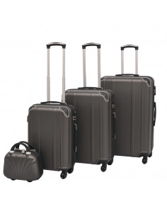 4 Pz. Set di Trolley Rigidi Antracite