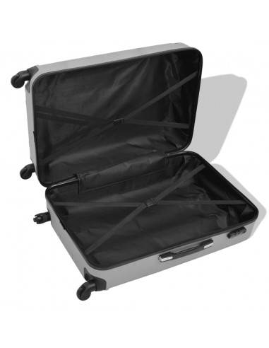 4 Pz. Set di Trolley Rigidi Argento