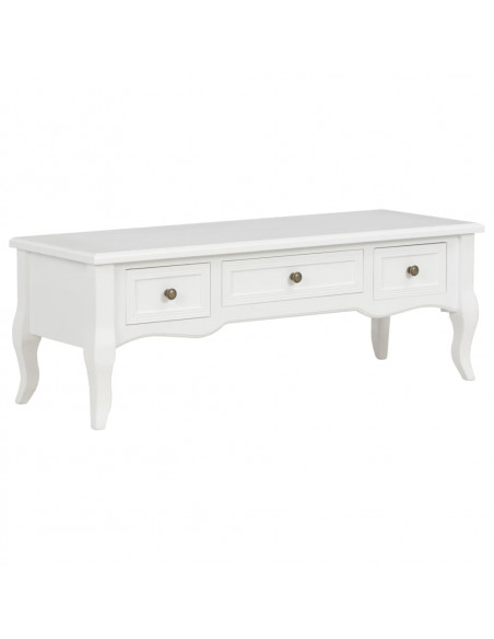 280048  Mobile Porta TV Bianco 100x35x35 cm in Legno