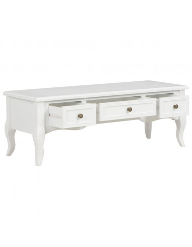 280048  Mobile Porta TV Bianco 100x35x35 cm in Legno