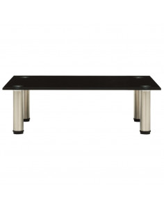 322761  TV Stand Black 60x35x17 cm Tempered Glass 2