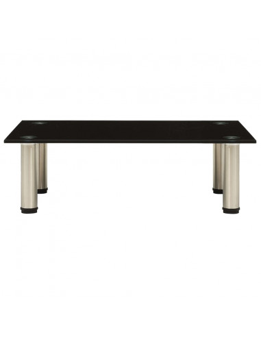 322761  TV Stand Black 60x35x17 cm Tempered Glass