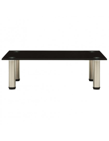 322761  TV Stand Black 60x35x17 cm Tempered Glass
