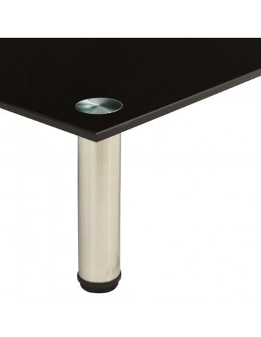 322761  TV Stand Black 60x35x17 cm Tempered Glass