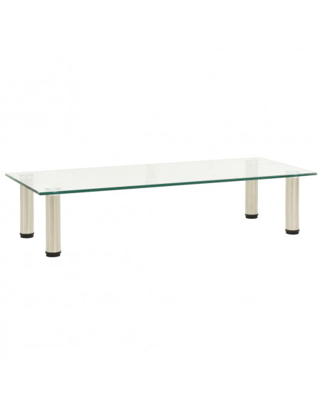 322766  TV Stand Transparent 80x35x17 cm Tempered Glass
