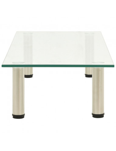322766  TV Stand Transparent 80x35x17 cm Tempered Glass
