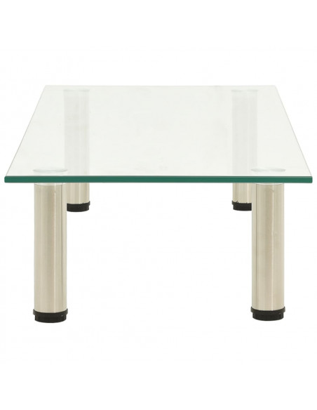 322766  TV Stand Transparent 80x35x17 cm Tempered Glass