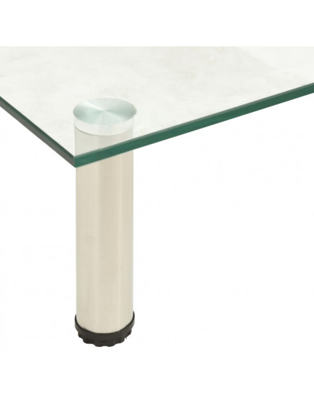 322766  TV Stand Transparent 80x35x17 cm Tempered Glass