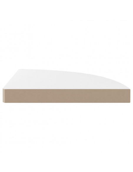 323909  Floating Corner Shelves 4 pcs High Gloss White 35x35x3,8 cm MDF