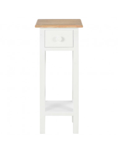 280057  Tavolino Laterale Bianco 27x27x65,5 cm in Legno