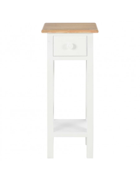 280057  Tavolino Laterale Bianco 27x27x65,5 cm in Legno