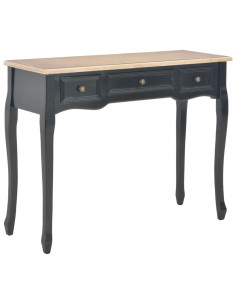 280046  Dressing Console Table with 3 Drawers Black