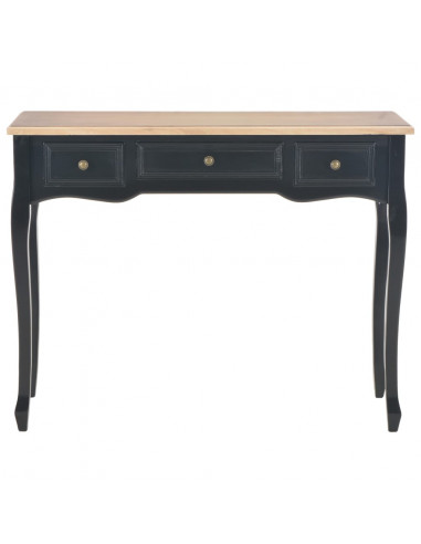 280046  Dressing Console Table with 3 Drawers Black