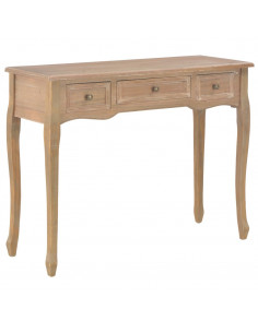 280047  Dressing Console Table with 3 Drawers Brown