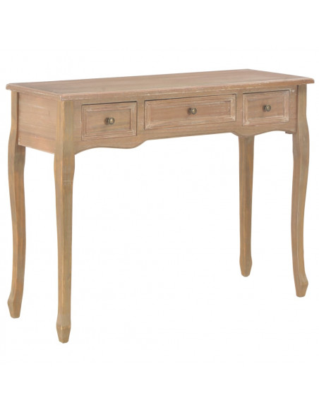 280047  Dressing Console Table with 3 Drawers Brown