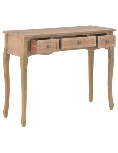 280047  Dressing Console Table with 3 Drawers Brown 2