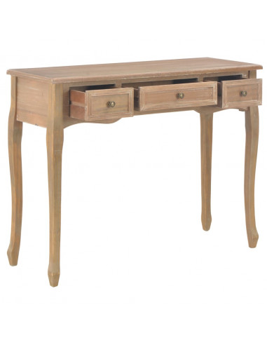 280047  Dressing Console Table with 3 Drawers Brown