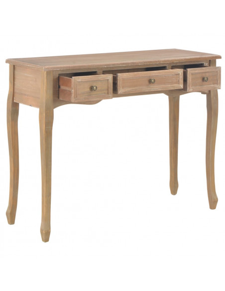 280047  Dressing Console Table with 3 Drawers Brown