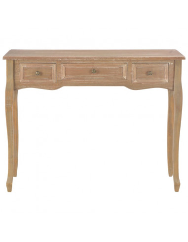 280047  Dressing Console Table with 3 Drawers Brown