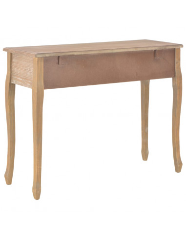280047  Dressing Console Table with 3 Drawers Brown