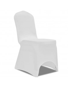 100 Pz Fodere Elastiche per Sedie Bianche