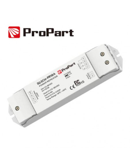 BIANCO AMPLIFICATORE RGB 15A (3 CANALI DA 5A) 12-60V