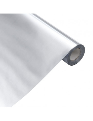 Adesivo per Mobili Autoadesivo Argento 90x500 cm in PET