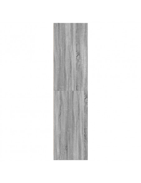 Armadio Grigio Sonoma 100x50x200 cm in Legno Multistrato