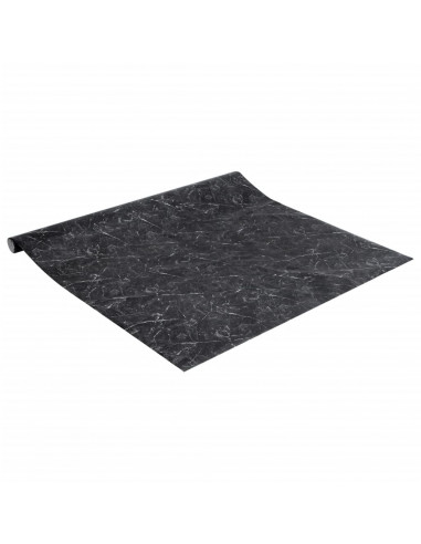 Adesivo per Mobili Autoadesivo Nero Marmoreo 90x500 cm in PVC