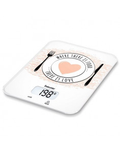 Bilancia cucina Beurer 70417 BENESSERE Ks19 Love Bianco Bianco
