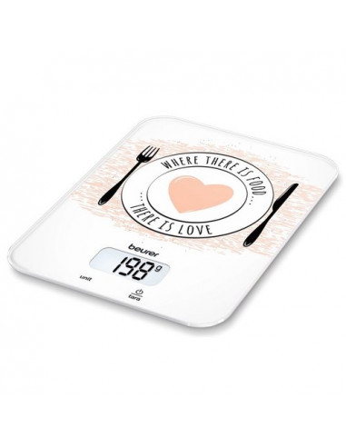 Bilancia cucina Beurer 70417 BENESSERE Ks19 Love Bianco Bianco