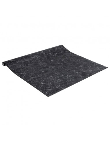 Adesivi per Mobili Autoadesivi Nero Marmoreo 90x500 cm in PVC