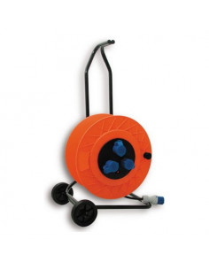 Avvolgicavo elettrico Fanton 12128 GOLIA 3 Prese Cee Arancio e Blu Ara