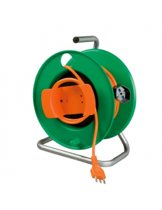 Avvolgicavo elettrico Poly Pool PP0719 1 Presa Arancio e Verde Arancio