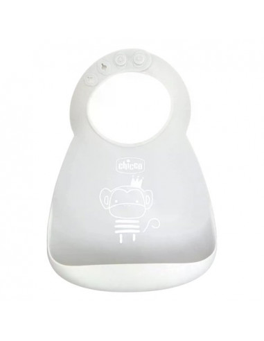 Bavaglino Chicco 00010219300000 Con Tasca Grigio Grigio
