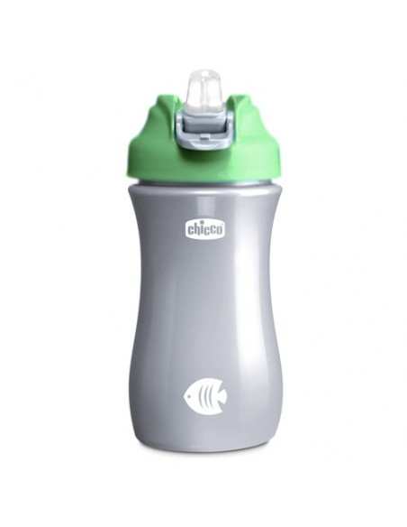 Bicchiere bimbo Chicco 0000692030000 Pop Up +2Anni Verde e Grigio Verd