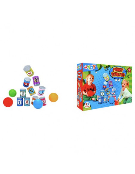 Birilli Globo 40377 WTOY Bowling con 10 Barattoli