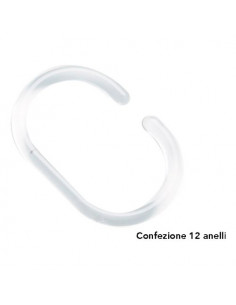 Anelli tenda doccia Gedy 1000010 Trasparente Trasparente