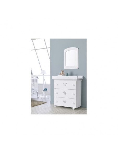 Bagnetto fasciatoio Pali 0533T00N BIRILLO 3 cassetti Bianco Bianco