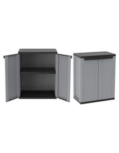 Armadio plastica Terry 1002821 J LINE 68 Grigio chiaro e scuro Grigio