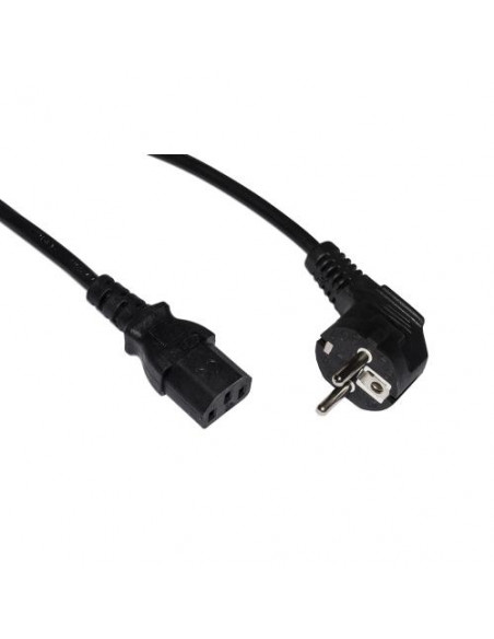 CAVO LINK ALIMENTAZIONE X PC/STAMPANTI SPINA SPINA TEDESCA (SCHUKO) 90 GRADI,1,8MT, 250 V PRESA IEC VDE,NERO, LKSK18