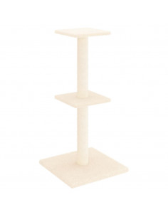Albero per Gatti con Tiragraffi in Sisal Crema 73 cm 2